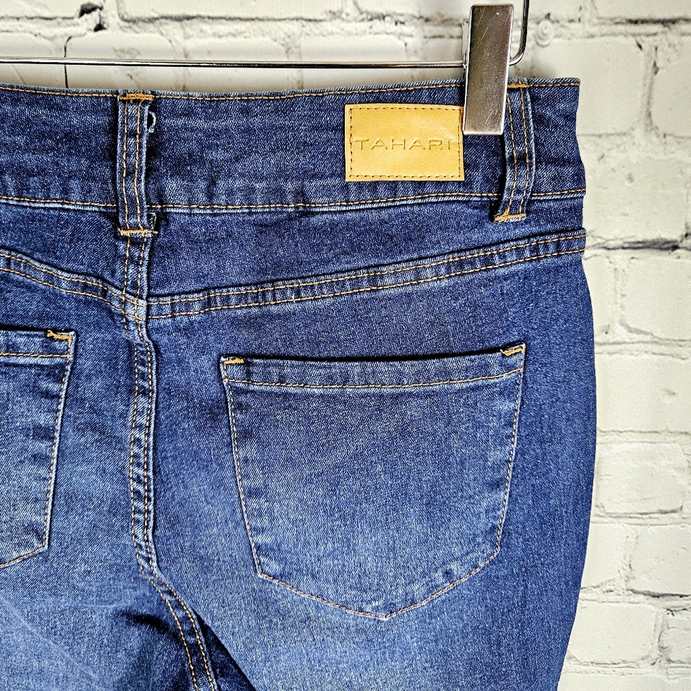 TAHARI ARITZIA | Daphne Double Button Mini Boot bootcut denim jeans